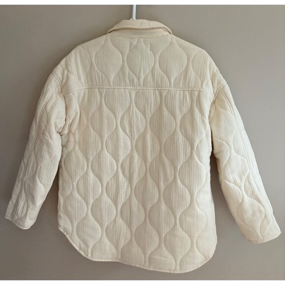 BLANK(NYC) NWT Easy Goin' Quilted Shacket Jacket Off White Size Medium - Picture 7 of 13